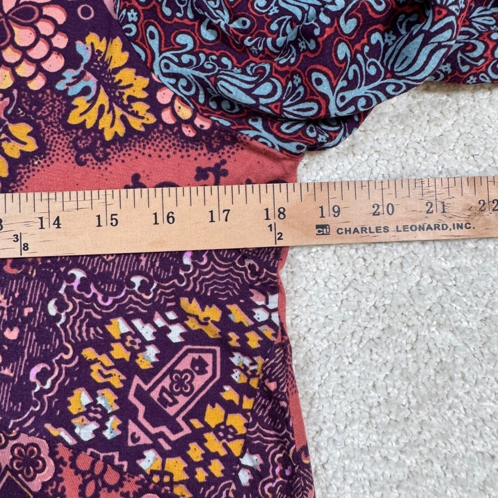 Maeve Anthropologie Top Womens Small Petite Purple Pink Boho Mixed Print Tunic - Picture 7 of 8